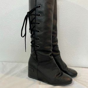 Bronx Asha 13261 Faux Fur Lace Up Winter Boots